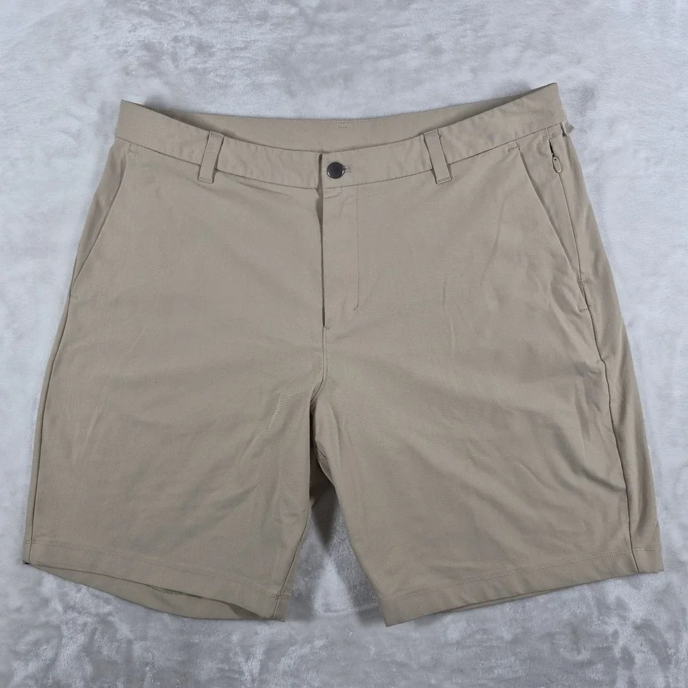 Lululemon Commission Classic Fit Shorts Men's 36 Beige 9